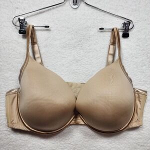 Cacique Nude Smooth Boost Plunge Bra Underwire Lightly Lined